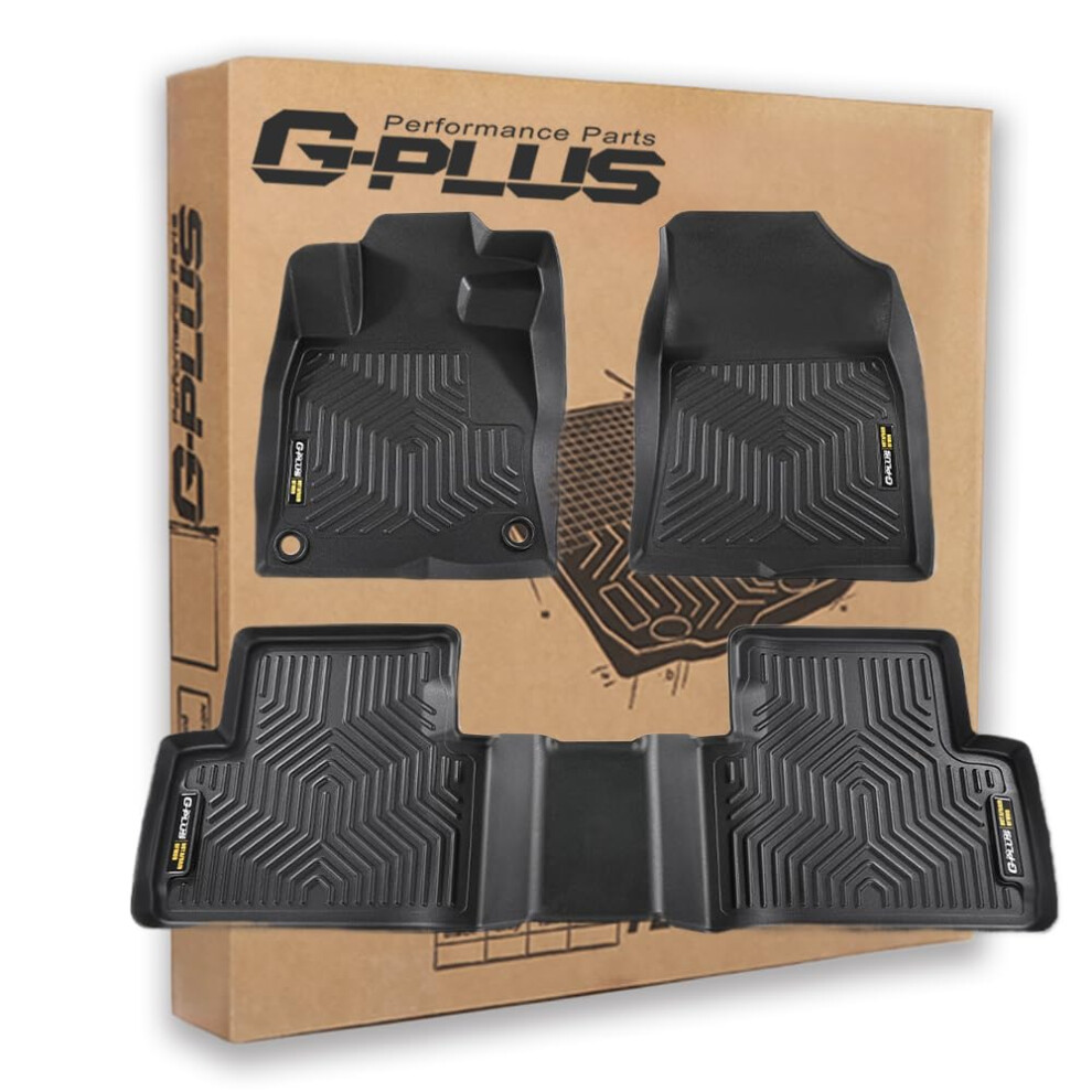 G-Plus Floor Mats 3Pcs Compatible With Honda Civic Coupe Sedan 2016-2021 & Civic Hatchback 2017-2021 Fit Honda Insight 2016-2021 All Weather Protecti 674053813834