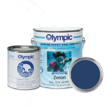 Olympic Pool Paint - Zeron - Viking Blue - 1 Gallon - two-part epoxy swimming pool paint - one-coat for plaster  fiberglass  steel and aluminum pools.