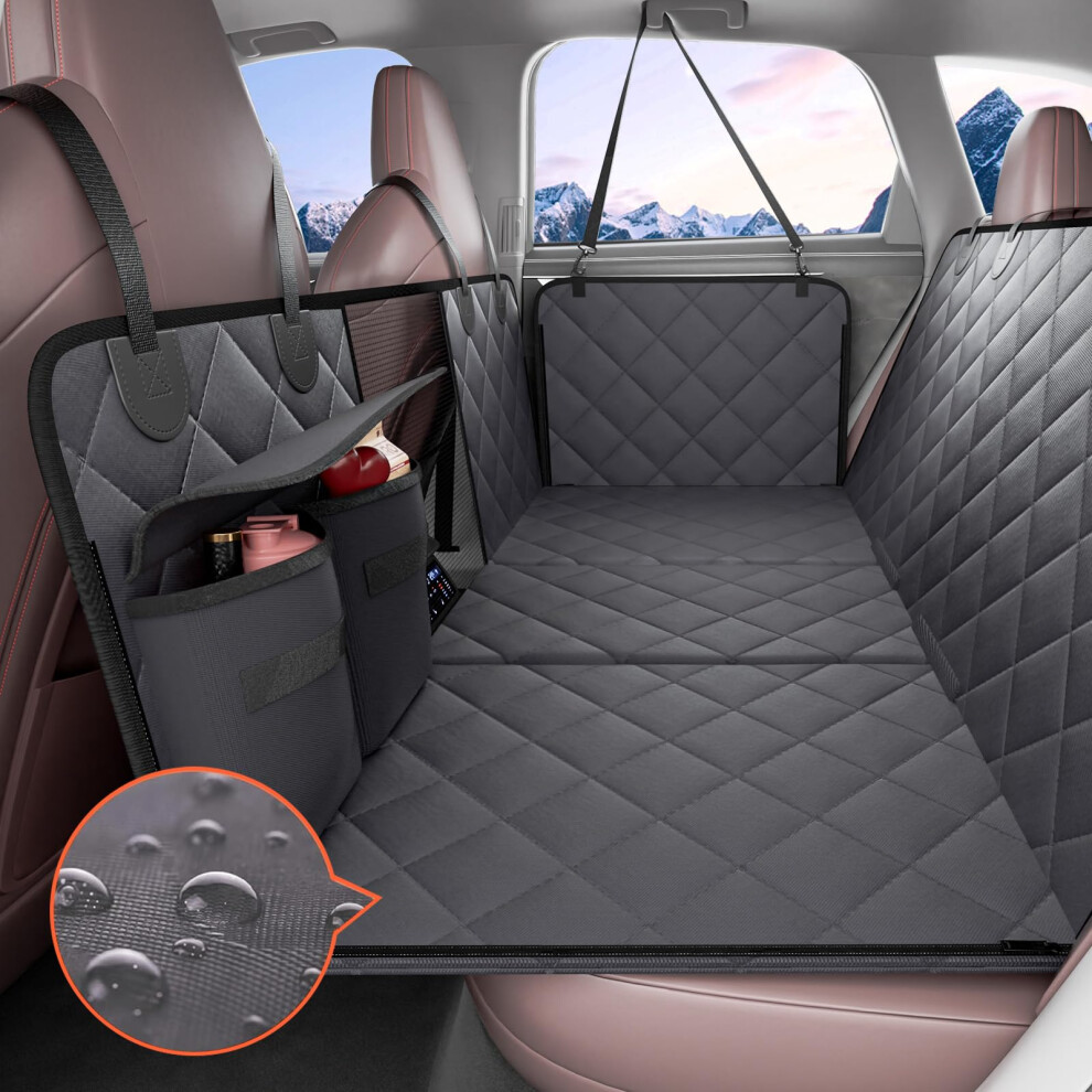 VEVOR Back Seat Extender for Dogs Heavy Duty Dog Car Seat Cover for Back Seat Waterproof Hard Bottom Car Seat Cover for Dogs Supports 400lbs Dog Hammo