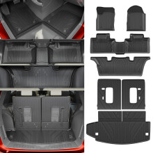 Alfombrillas Dattumar compatibles con Dodge Durango 2016-2024 (6 plazas) y 2025. Alfombrilla para maletero, forro de carga, funda para asiento tr