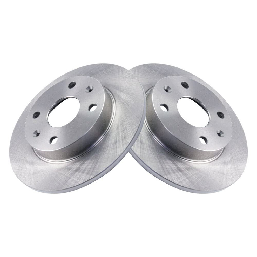 Trq Rear Brake Rotors Set Solid Compatible With 1990-1993 Mazda Miata 191213782439