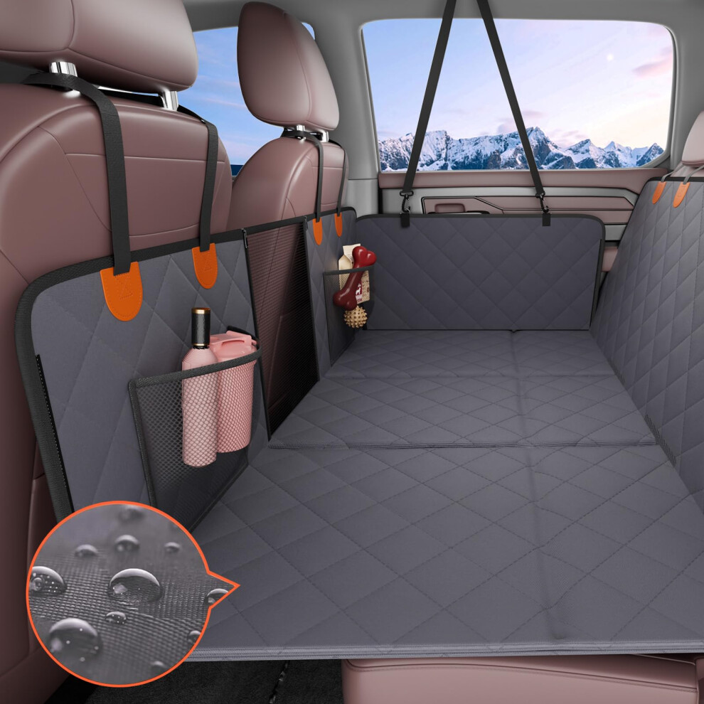 VEVOR XL Truck Dog Back Seat Extender for Dogs Truck Dog Seat Cover Hard Bottom Support 400lbs Dog Hammock for Truck Hard Bottom Dog Seat Cover for Fu
