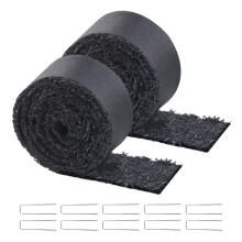 VEVOR 2-Pack Recycled Rubber Mulch Mat 120 x 4.5 in Permanent Rubber Mulch for Landscaping Black Mulch Garden Edging Border for Plants Vegetables & F
