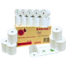 3 1/8 x 190 Thermal Receipt Paper Rolls (30 Rolls) Compatible with Most POS Systems and Receipt Printers Pre Printed Inspirational Quotes on Back for