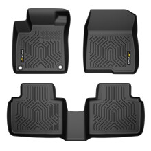 G-PLUS TPE vloermatten bagageruimtebekleding compatibel met Honda Accord Sedan-modellen 2018-2022 1e en 2e rij 3 stuks interieuraccessoires All Weath