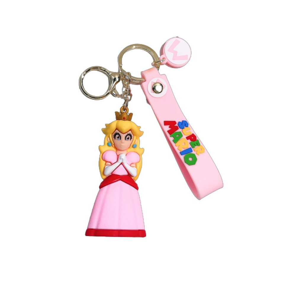 (Princess Peach) Cartoon Mario Super Peach Luigi Yoshi Backpack Bag Car Gift Keychain Pendant Not,Specified