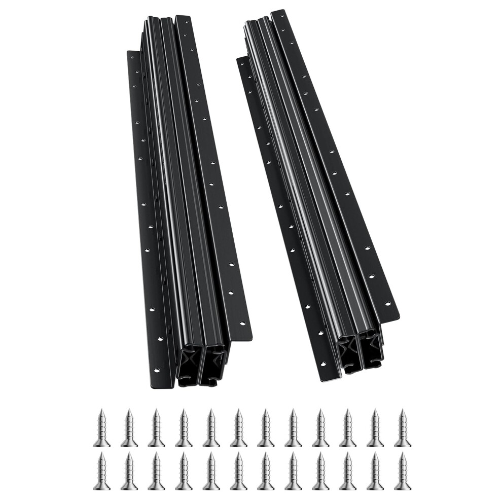 VEVOR Undermount Heavy Duty Drawer Slides  16 24 32 40 Inch 260 lb Load Capacity Full Extension Ball Bearing Under Stair Cabinet Rails  Bottom Stair C