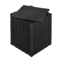 VEVOR Interlocking Drainage Mat 12 x 12 Modular Interlocking Cushion 24 Pcs Splicing Drainage Mats Non-Slip Black PP Drainage Floor Tile and Show