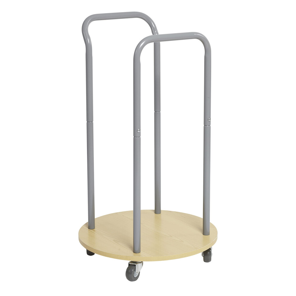 ECR4Kids Mobile Cushion Cart Storage Trolley Silver