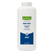 Medline Remedy Essentials Cornstarch Powder (14 oz Bottle) 12 Count Fresh Scent Talc Free Shaker Top Skin Care Absorbs Sweat Soothes Reduces F