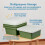 ECR4Kids Square Bin with Lid  Storage Containers  Hunter Green  4-Pack 4