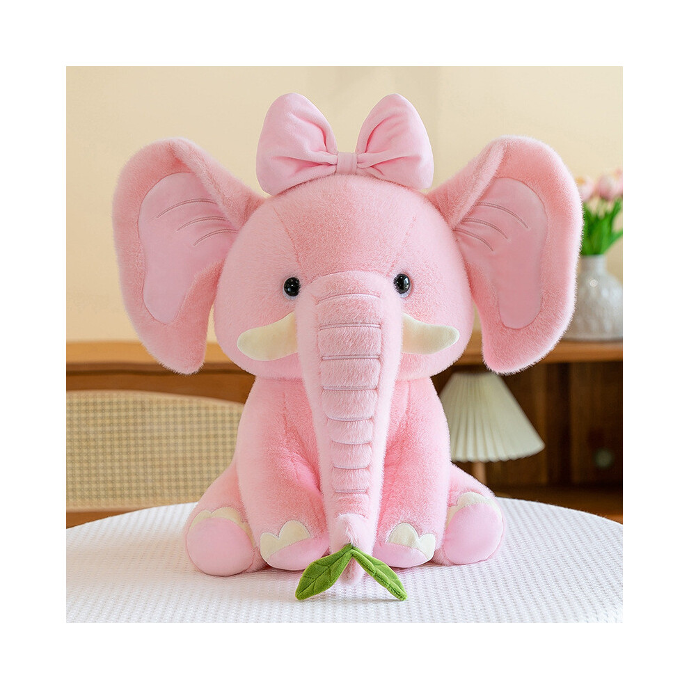 (Pink) Doll Elephant Plush Animal Stuffed Toy Sleep Companion Room Kid Gift Decoration