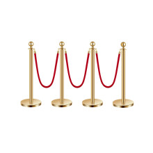 Stanchioni vevor e corde di velluto 4pcs Base cavo con acciaio inossidabile post 3 corde in velluto rosso e post barriere di controllo della folla St