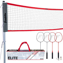 Set de Badminton Élégant Franklin Sports - Comprend Raquettes, Poteaux, Filet, Cônes, Cordes - Volleyball Plage ou Jardin