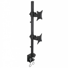 Bureau montage voor 2 monitoren - techly - Zwart - Schermgrootte 13"-27"