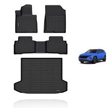 KELCSEECS All Weather Floor Mats & Cargo Liner for 2025 2024 2023 2022 Hyundai Tucson Hybrid Car Mats Cargo Mat Floor Liners Trunk Mat Tucson Hybrid