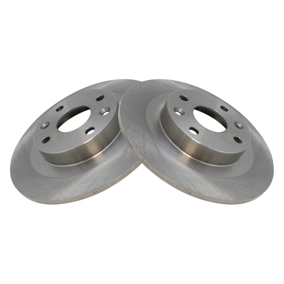 Trq Rear Brake Rotors Set Solid Compatible With 1991-2002 Ford Escort 1994-2005 Mazda Miata 1992-1995 Mx-3 1990-1998 Protege 1991-1999 Mercury Tracer 191213782880