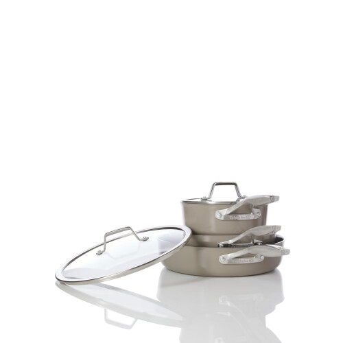 Calphalon Calphalon Premier Ceramic Nonstick 5-Piece Cookware Set  Mushroom Grey 2