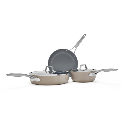 Calphalon Calphalon Premier Ceramic Nonstick 5-Piece Cookware Set  Mushroom Grey