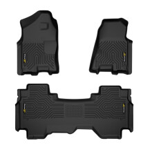G-PLUS TPE-vloermatten Cargo Liners Compatibel met Dodge Ram 1500 Crew Cab Nieuwe carrosserie zonder opbergruimte 2019-2024 (NIET klassieke modellen)