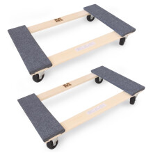 MaxWorks 50857 1320 lbs. Kapazit  t 18 x 30 Zoll Hartholz-M  beltransportwagen KD-Version, Zweierpack