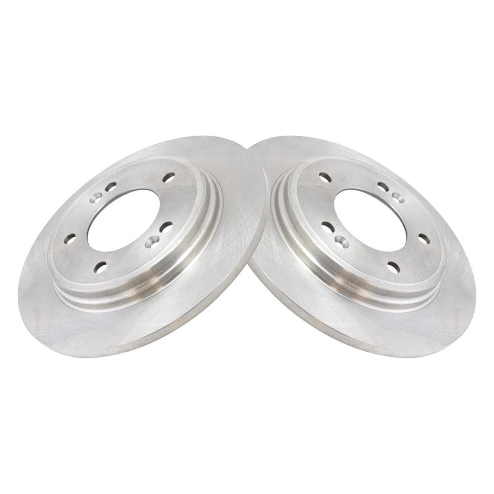Trq Rear Brake Rotors Set Solid Compatible With 2017-2023 Hyundai Elantra 2017-2022 Ioniq 2019-2021 Veloster 2020 Kia Forte 2017-2019 Niro 191213141540