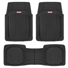 Motor Trend FlexToughXL vloermatten voor auto's Volledige set rubberen auto-vloermatten voor alle weersomstandigheden, waterdichte, robuuste automatt