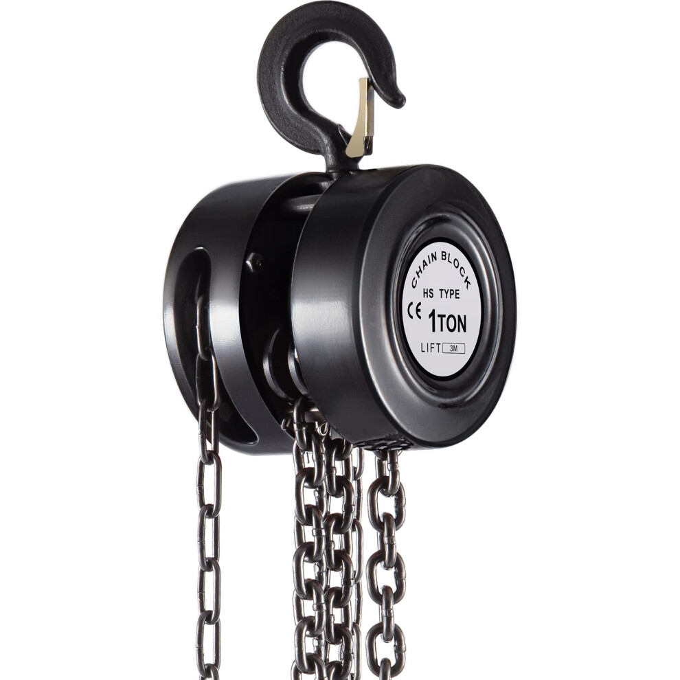 VEVOR Hand Chain Hoist  2200 lbs /1 Ton Capacity Chain Block  10ft/3m Lift Manual Hand Chain Block  Manual Hoist with Industrial-Grade Steel Construct