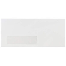 Jam Paper #10 Bustvels di finestre commerciali aziendali - 4 1/8 x 9 1/2 - Bianco - Bulk 1000/Cartone
