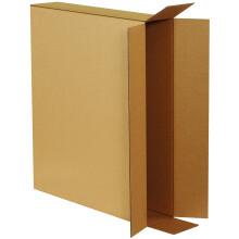 BOX USA 10 paket med sidolastande wellpappldor 28"""" L x 5"""" B x 24"""" H Kraft Frakt Packning och flyttning