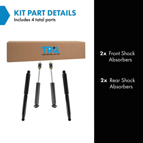 TRQ Front and Rear Shock Absorber Set Compatible with 1997-2004 Dodge Dakota 1999-2003 Durango 1