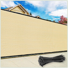 Brise-vue ColourTree beige sur mesure 1,5 m x 27 m - Qualit    commerciale 170 g/m    - Robuste - Garantie 3 ans - Attaches de c   ble incluses