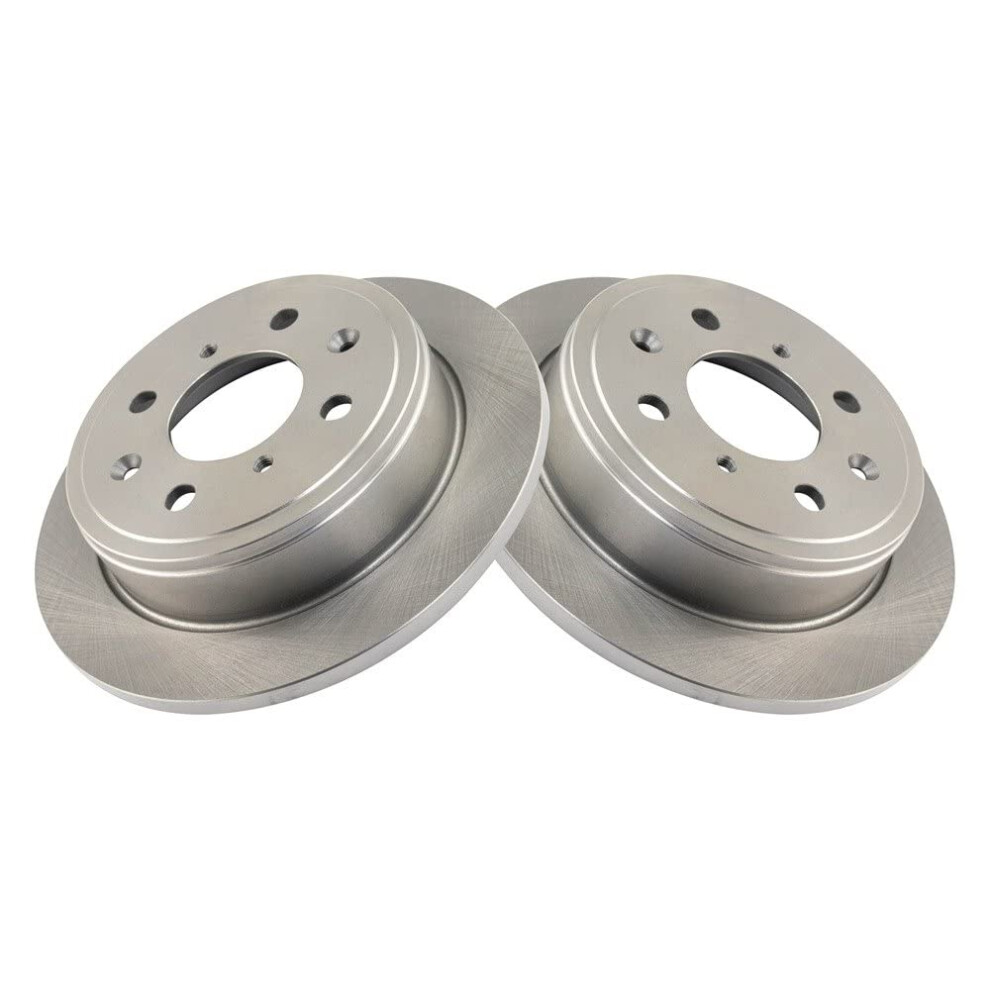 Trq Rear Brake Rotors Set Solid Compatible With 1990-1994 Acura Integra 1990-1991 Honda Crx 191213752746