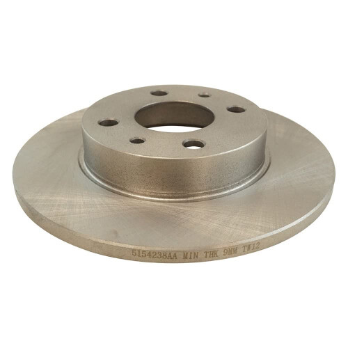 TRQ Rear Brake Rotors Set Solid Compatible with 2012-2019 Fiat 500 2