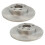 TRQ Rear Brake Rotors Set Solid Compatible with 2012-2019 Fiat 500 1