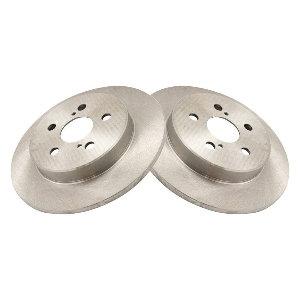 Trq Rear Brake Rotors Set Solid Compatible With 2019-2024 Toyota Corolla 191213788424