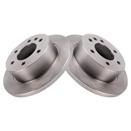 TRQ Rear Brake Rotors Set Solid Compatible with 2007-2015 Mini Cooper