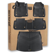 G-PLUS Floor Mats Compatible with Honda CRV 2023 2024 2025(Include Hybird) TPE All Weather Full Cover Protection 4 Piece Black