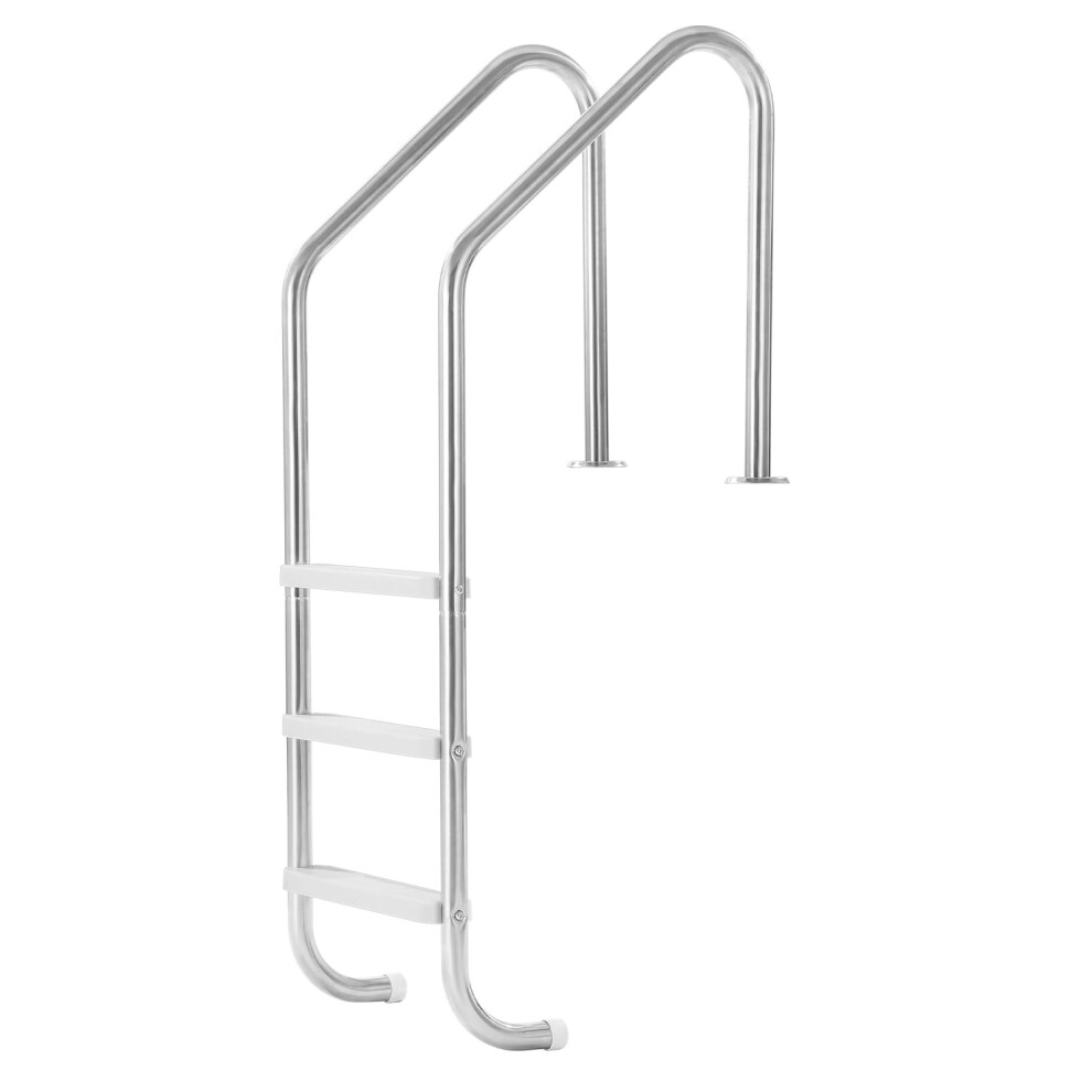VEVOR Swimming Pool Ladder  3-Step Double Handrails Stairs with Non-Slip Heavy Duty Steps  Stainless Steel Load Capacity 265 lbs  for 48-54 in Ingroun