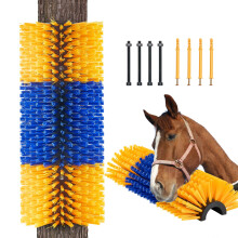VEVOR Veedier Krabborstel, 6 Stuks Paardenborstel met 12 Schroeven, 17,1 x 7,5 in Koe Krabber, voor Jeukverlichting