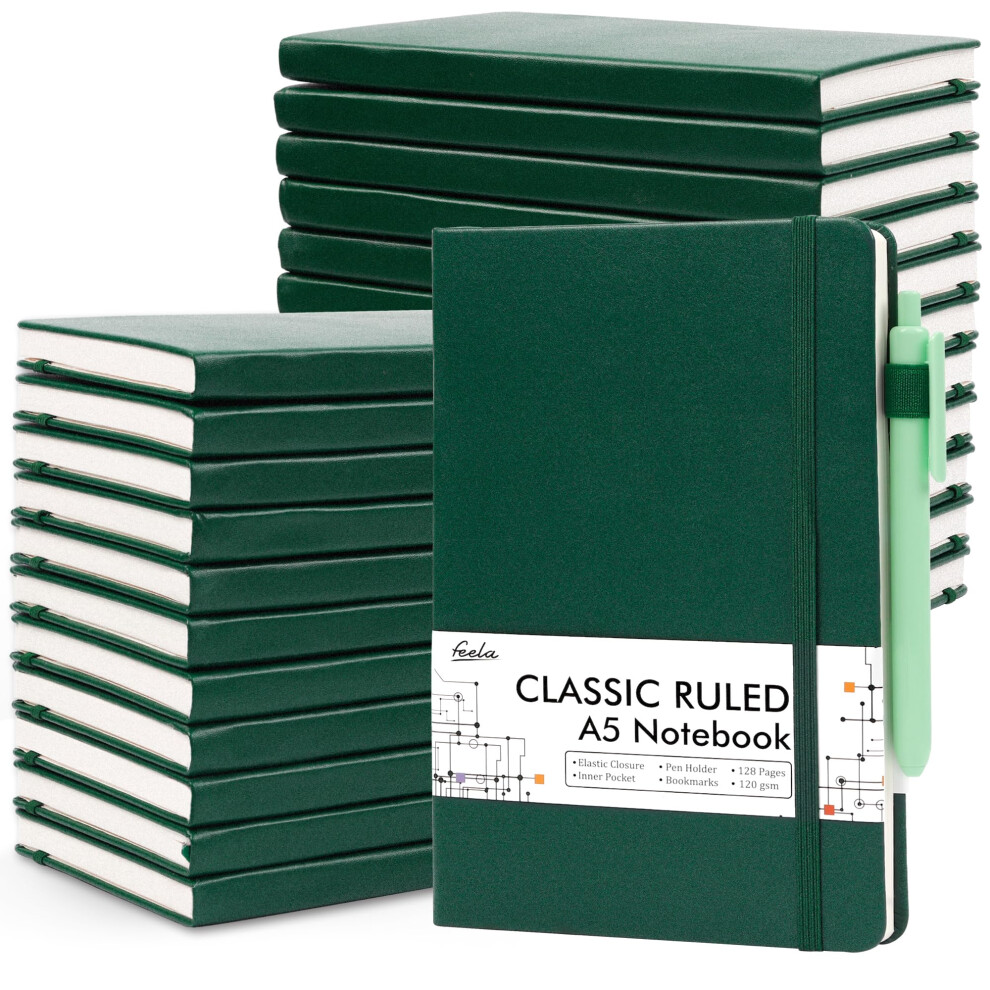 Feela 24-Pakowy Notatnik Do Pracy Notatnik Biznesowy Zbiorczy Dziennik Do Pisania W Twardej Oprawie Z Uchwytem Na Dlugopis Dla Mezczyzn I Kobiet Do R-image
