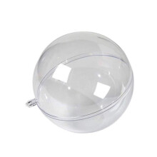 (Diameter 18cm) Clear Christmas Plastic Balls Tree Ornament Baubles Decorations Sphere Fillable