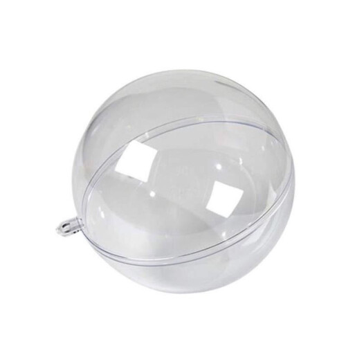(Diameter 18cm) Clear Christmas Plastic Balls Tree Ornament Baubles Decorations Sphere Fillable