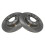 TRQ Rear Brake Rotors Set Solid Compatible with 2013-2016 Dodge Dart 1