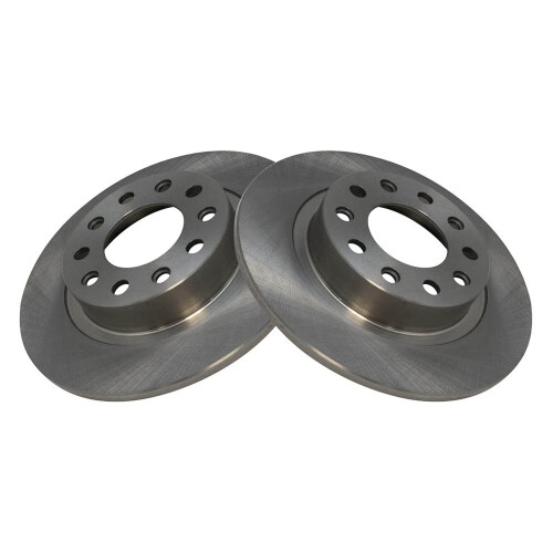 TRQ Rear Brake Rotors Set Solid Compatible with 2013-2016 Dodge Dart