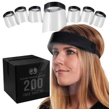 Salon World Safety 200 mustaa visiiri   (20 kpl 10 kpl) - Eritt  in kirkkaat suojaavat kokokasvosuojukset silmien, nen  n ja suun suojaamiseksi - Hu