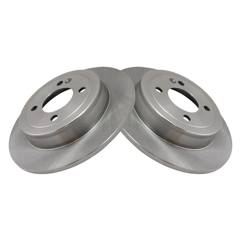 Trq Rear Brake Rotors Set Solid Compatible With 2012-2022 Hyundai Accent 2012-2023 Kia Rio 191213783283