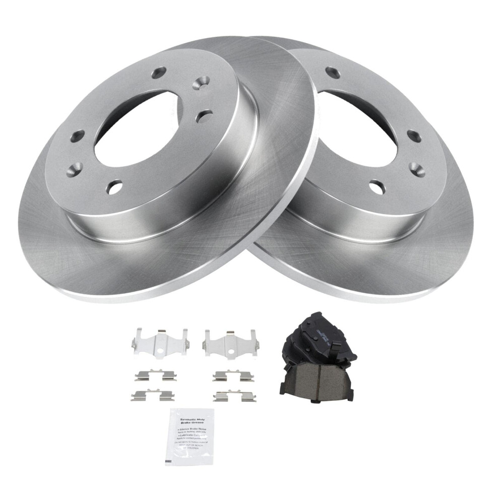 Trq Rear Premium Posi Ceramic Disc Brake Pad & Rotor Kit For Hyundai 191213117620