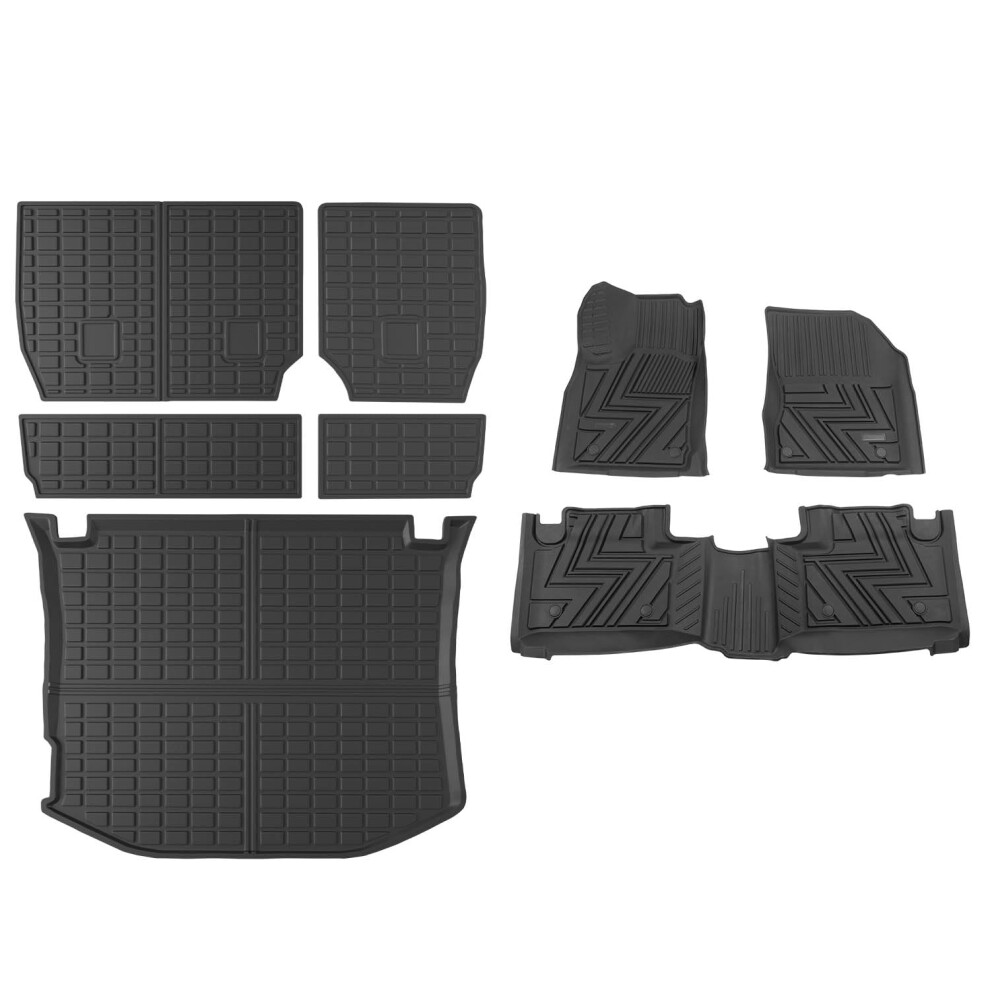 Powoq Floor Mat Compatible With 2011-2021 Jeep Grand Cherokee Cargo Mat Backrest Floor Liner Tpe Trunk Cargo Liner Replacement For 2011-2021 Jeep Gran 754631697497