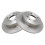 TRQ Rear Brake Rotors Set Solid Compatible with 2002-2003 Honda Civic 1